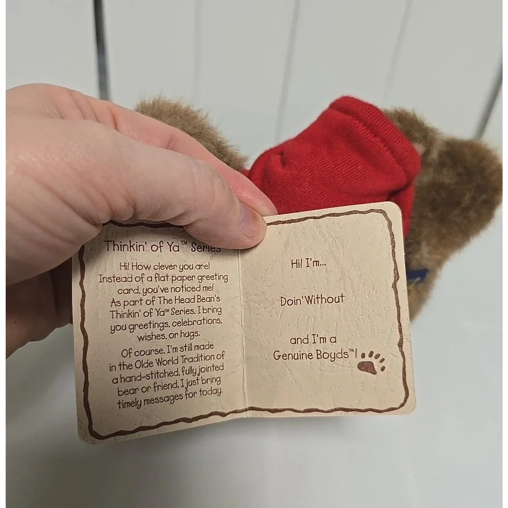 NEW Boyds Bears Doin Without Be Naughty And Save Santa A Trip Plush‎ Stuffed Toy